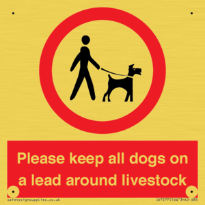 Please keep all dogs on a lead around livestock